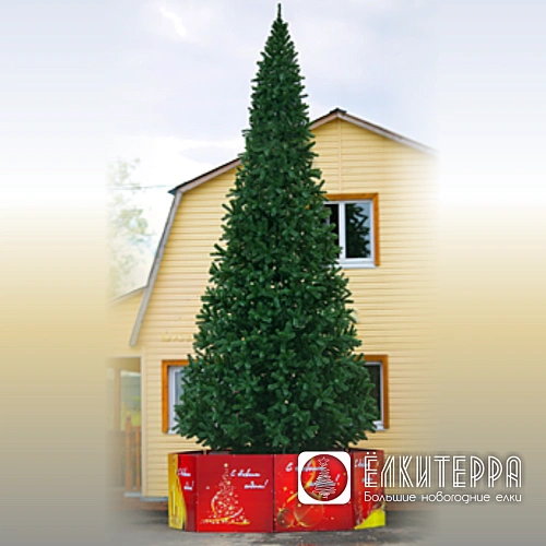 Альпийская искусственная уличная Елка, высота 3 метра, цвет зеленый